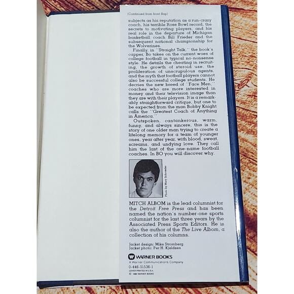 Bo by‎ Mitch Albom and Bo Schembechler (1989, Hardcover) FIRST EDITION - Picture 4 of 15